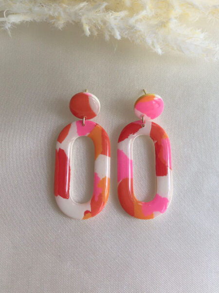Statement-Ohrringe CORAL CRUSH oval