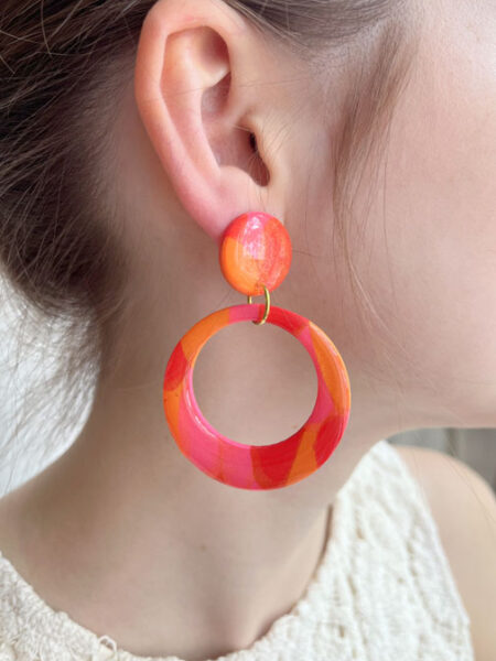 Statement-Ohrringe CORAL CRUSH XL rund