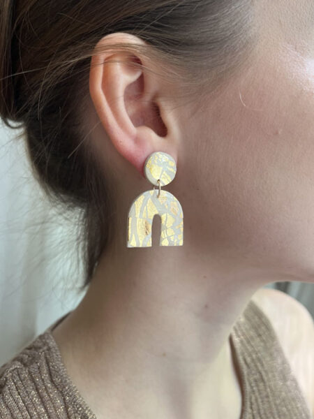 Polymer Clay Ohrstecker MIA U-Bogen